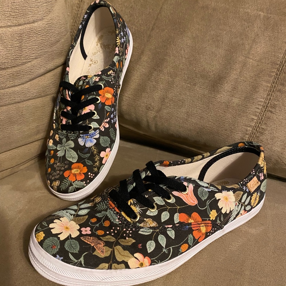 Keds x Rifle Paper Co Champion Floral Sneakers Strawberry Fields Women - Picture 5 of 7